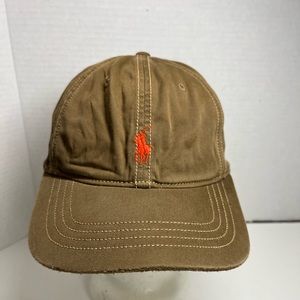 Polo Ralph Lauren Distressed Canvas Hat PRL Supply Co Adjustable Strap.
